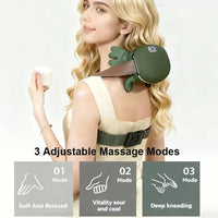 Cordless neck massager with three adjustable massage modes